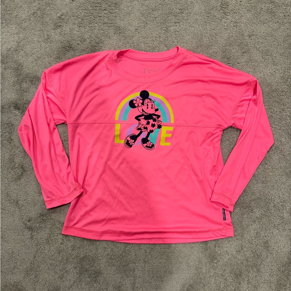 Disney Parks Authentic Aulani Pink Spirit Jersey Rash Guard XL
